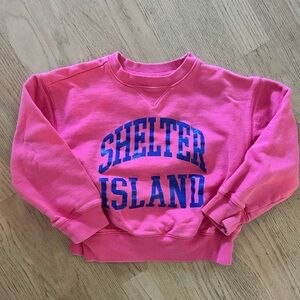 J. Crew crewcuts kids Pink 'shelter island' Sweatshirt with Blue Print